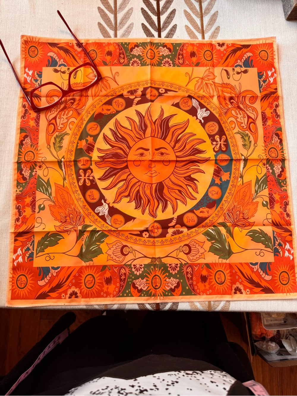 Sunface Decorative Tarot/Alter Cover